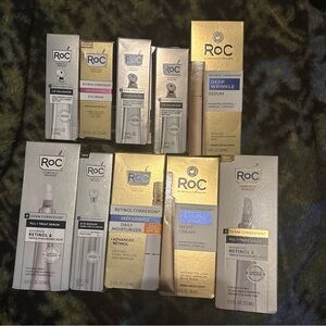 Skincare Set with Gold and White Packaging